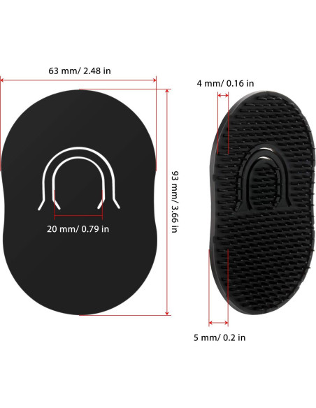 6 Peines Portátiles Boao de Palma para Champú y Masaje