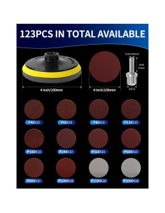 123 Discos de Lijado 4" Elechiakan para Amoladora Angular 2