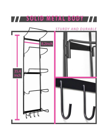 Soporte de Mat de Yoga MRZZATA 5 Niveles Montado en Pared