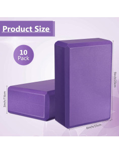 10 Bloques de Yoga EVA Hungdao Antideslizantes 23x15x7.6cm 2