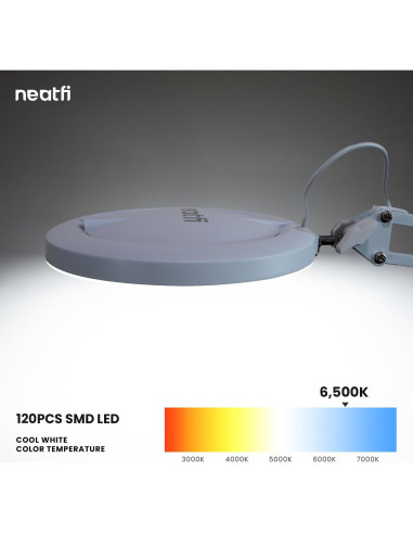 Lámpara de Aumento LED Neatfi 5 Dioptrías 120 LEDs SMD