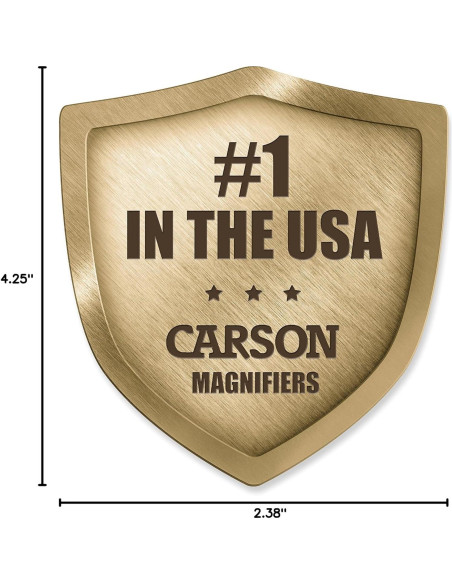 Lupa de bolsillo iluminada LED Carson PM-33, 3 aumentos Lupa de bolsillo iluminada LED Carson PM-33, 3 aumentos