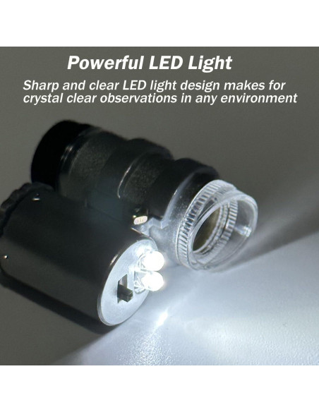 Lupa Mini 45X con 2 Luces LED Crazy Cart - Joyeros