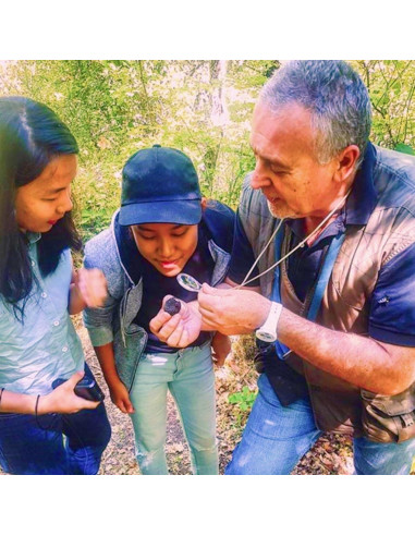 Lupa Portátil 3X MYSANDY con Correa de Cuero - Negra