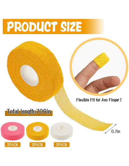 Cinta Dedal para Coser AIHSUMC - 6 Pcs Ajustables Multicolor