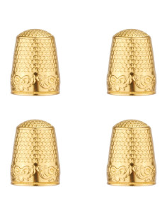 4 Dedales de Metal de Cobre para Coser y Bordar - Gosknor