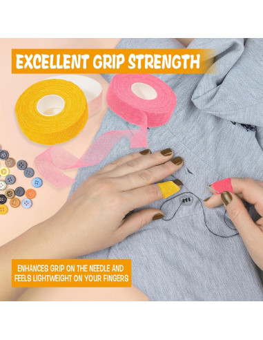 Cinta Dedal para Coser AIHSUMC - 6 Pcs Ajustables Multicolor