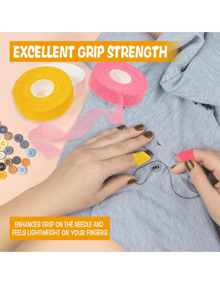 Cinta Dedal para Coser AIHSUMC - 6 Pcs Ajustables Multicolor