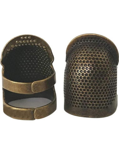 Dedal ajustable D&D de metal para costura - Mediano
