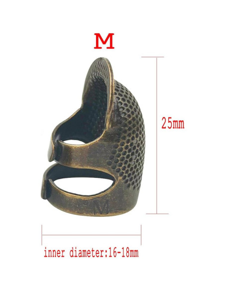 Dedal ajustable D&D de metal para costura - Mediano