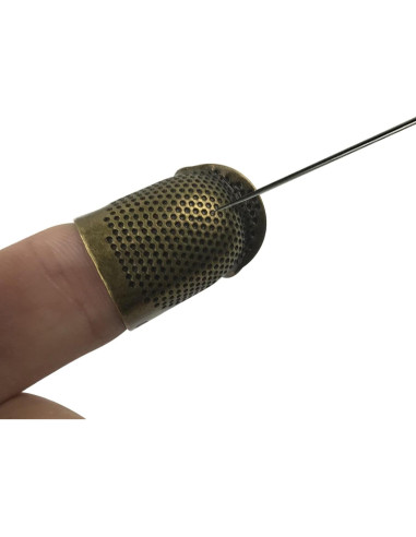 Dedal ajustable D&D de metal para costura - Mediano