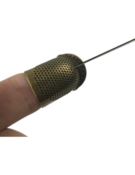 Dedal ajustable D&D de metal para costura - Mediano