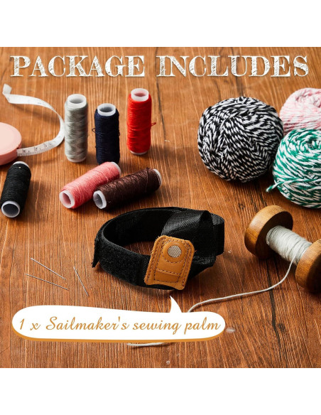 Palma de Costura Ajustable Hercicy para Diestros - Negro