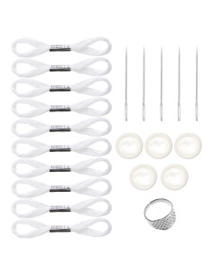 Kit Sashiko 21 Piezas Bruislard - Hilo Algodón, Agujas y Dedal