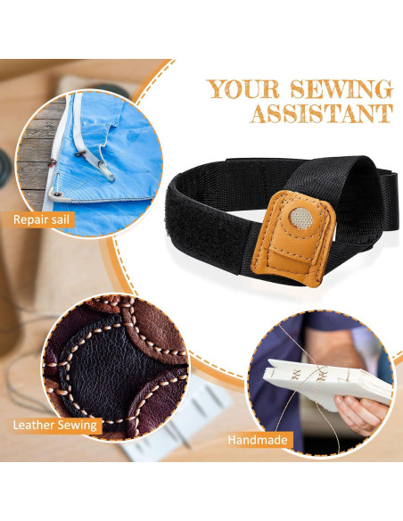 Palma de Costura Ajustable Hercicy para Diestros - Negro