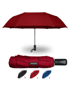 Paraguas Compacto Prostorm Rojo Automático 116 cm Resistente