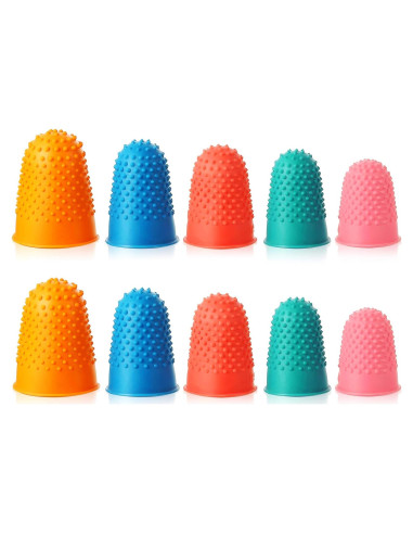 10 Piezas Dedales de Goma Outus para Contar y Escribir