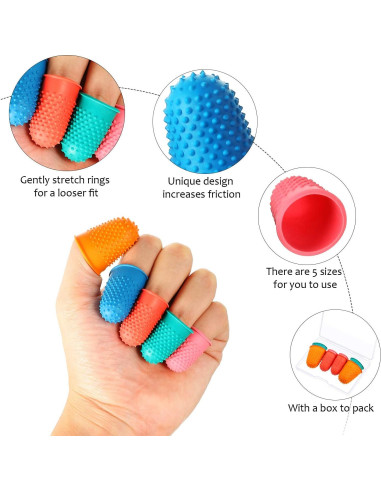 10 Piezas Dedales de Goma Outus para Contar y Escribir