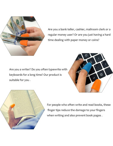 10 Piezas Dedales de Goma Outus para Contar y Escribir