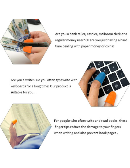 10 Piezas Dedales de Goma Outus para Contar y Escribir