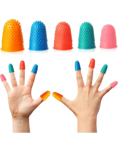 10 Piezas Dedales de Goma Outus para Contar y Escribir