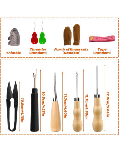 Kit de Costura de Tapicería Tikjiua 54 Piezas para Reparación 2