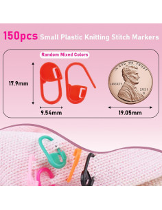 150 Marcadores de Puntos de Crochet CooBigo - Colores Variados 2