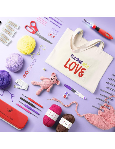 Juego de Ganchillos Iluminados Hearth & Harbor con Contador