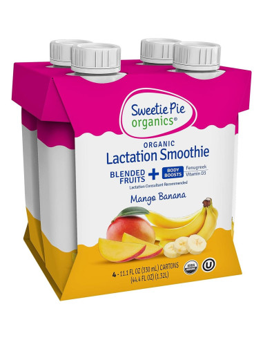 Batido de Lactancia Sweetie Pie Organics Mango Plátano 4x327ml