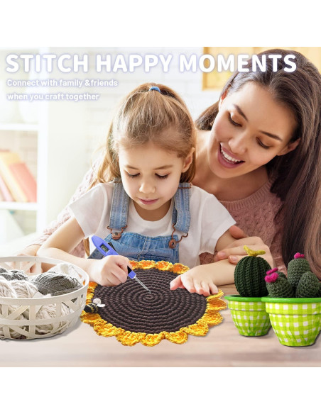 Conjunto de Ganchos de Crochet Zcvtbye con Luz LED y Contador