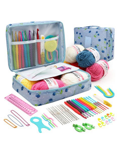 Kit de Crochet ARMINACO para Principiantes - 59 Piezas con Ganchos Ergonómicos