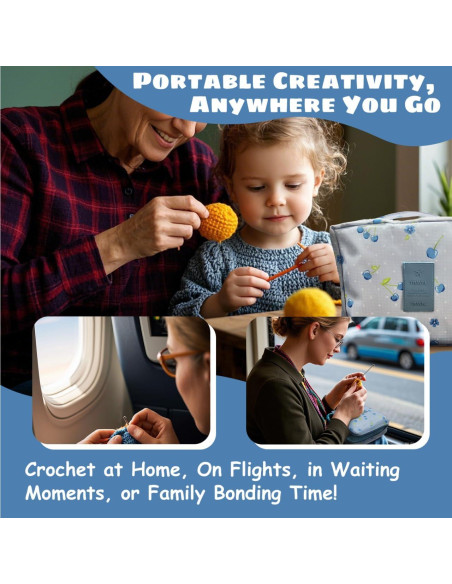 Kit de Crochet ARMINACO para Principiantes - 59 Piezas con Ganchos Ergonómicos