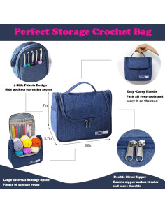 Kit de Crochet Yarniss para Principiantes con 12 Ovillos y 10 Ganchos 2