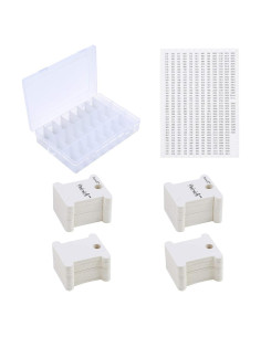 Caja Organizadora de Hilo de Bordado Peirich - 24 Compartimentos con 100 Bobinas y 459 Etiquetas