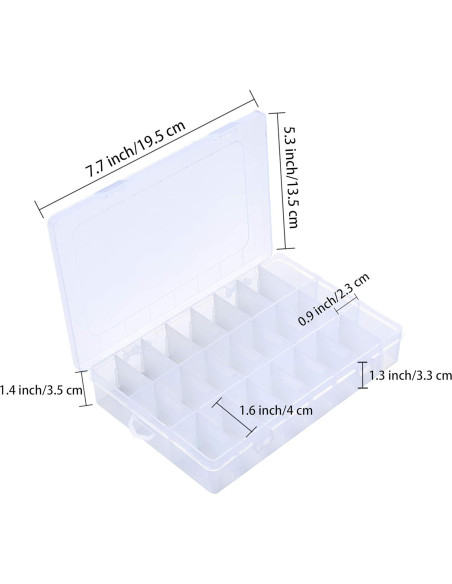 Caja Organizadora de Hilo de Bordado Peirich - 24 Compartimentos con 100 Bobinas y 459 Etiquetas Caja Organizadora de Hilo de Bordado Peirich - 24 Compartimentos con 100 Bobinas y 459 Etiquetas