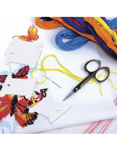 Caja Organizadora de Hilo de Bordado Peirich - 24 Compartimentos con 100 Bobinas y 459 Etiquetas