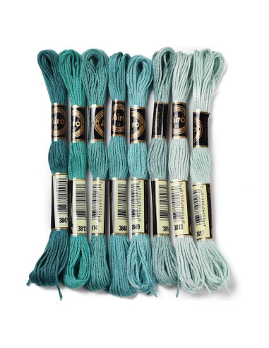 Hilo de Bordado de Poliester CABODYALS 8 Colores 8.75m