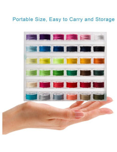 Juego de 36 Bobinas y Hilos de Coser BetyBedy - Tamaño Estándar 2