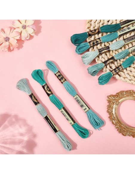 Hilo de Bordado de Poliester CABODYALS 8 Colores 8.75m