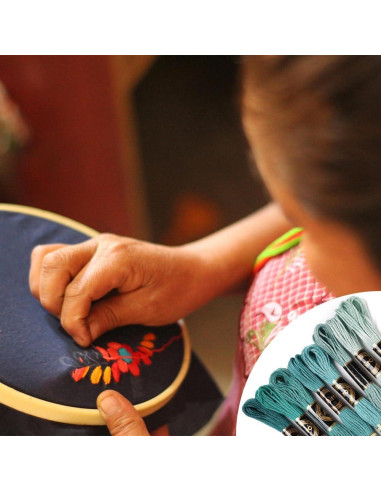 Hilo de Bordado de Poliester CABODYALS 8 Colores 8.75m