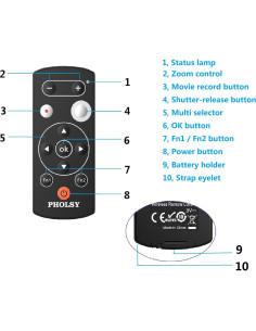 Control Remoto Inalámbrico PHOLSY ML-L7 para Cámara Nikon 2