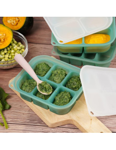 Bandeja de Congelador de Silicona Haakaa 8 Compartimentos 354ml 2