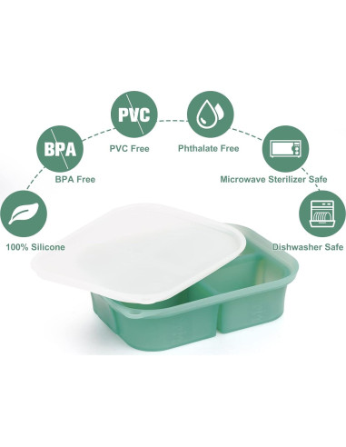 Bandeja de Congelador de Silicona Haakaa 8 Compartimentos 354ml