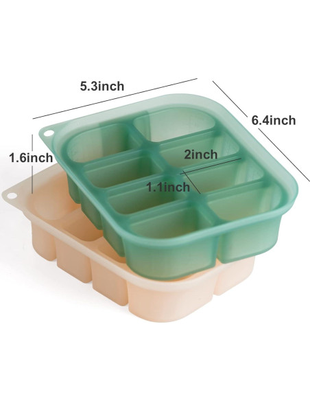 Bandeja de Congelador de Silicona Haakaa 8 Compartimentos 354ml