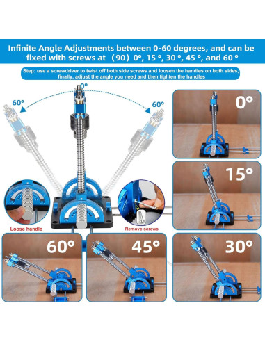 Guía de Taladro Portátil Hompoem Ajustable 0-60 1.5-13mm