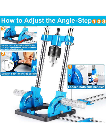 Guía de Taladro Portátil Hompoem Ajustable 0-60 1.5-13mm