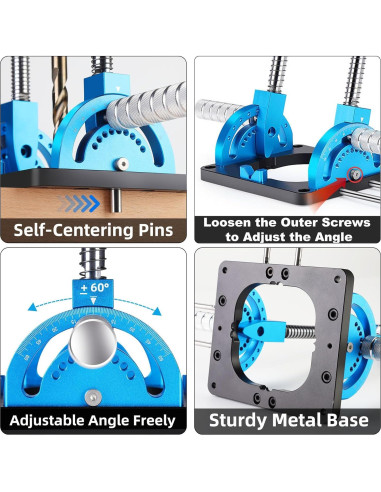 Guía de Taladro Portátil Hompoem Ajustable 0-60 1.5-13mm
