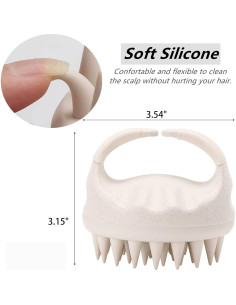 Cepillo Masajeador BTYMS para Cuero Cabelludo Beige 2