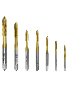 Juego de 7 Brocas de Rosca Metrica uxcell Acero Rápido 6542
