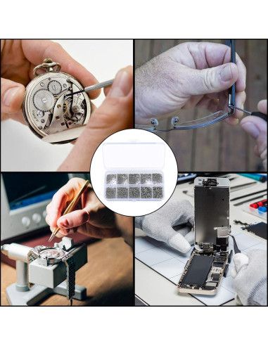 Kit de Tornillos Mini 1200 Pcs Niquelado M1/M1.2/M1.4/M1.7